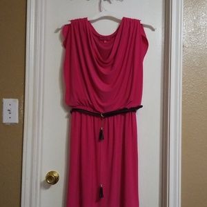 NINE & co. dress, beautiful fuchsia dress w/ belt